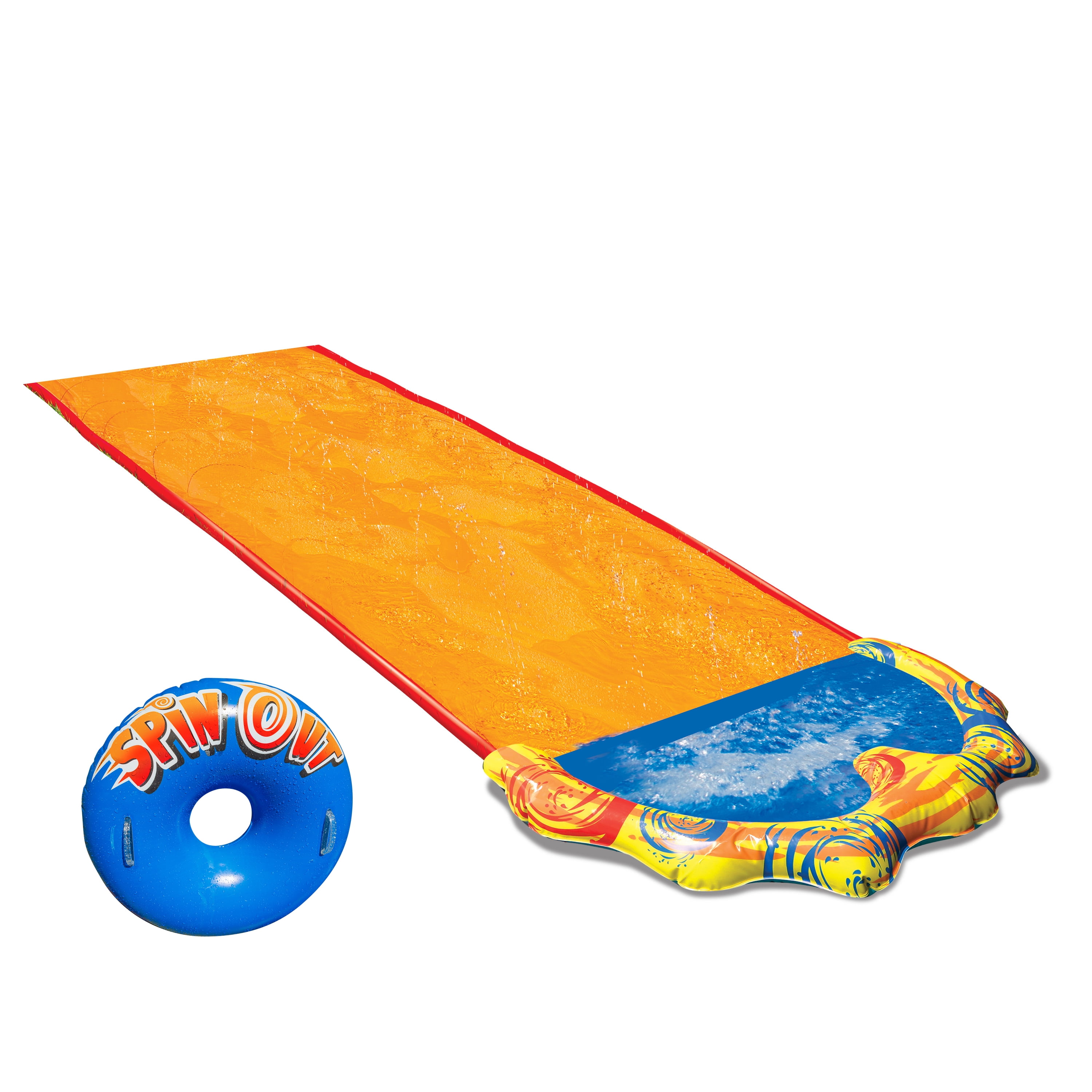 Banzai Spin Out Water Slide - Includes Infaltable Spin Disk Body Board