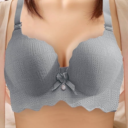 Juslio Minimizer Bras for Women Full Coverage Athletic Wirefree Comfortable Solid Vest Breasted Bra