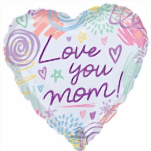 28H HX LOVE YOU MOM SWEET SCRIBBLES