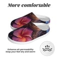 thumbnail image 6 of Wukai Realistic Flower Turtle Print Women's Indoor Bedroom Slipper Slip On Shoes, Unisex House Shoes with Anti-Skid Sole for Men, Gift for Women Men-13, 6 of 7