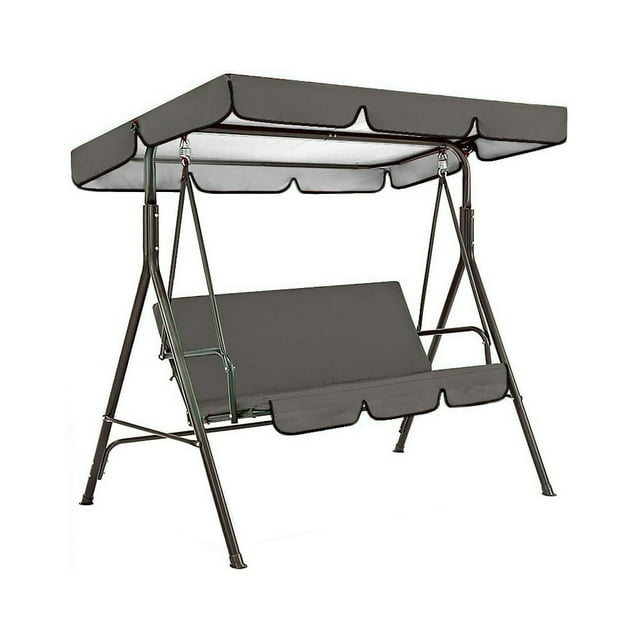 Chok Swing Canopy Top Cover Garden Swing with Seat Black