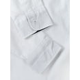 thumbnail image 4 of Hat and Beyond Men's White Long Sleeve Fitted Button Down Dress Shirt with Accented Pocket, 4 of 6