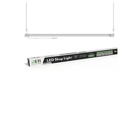ETI 36-inch LED Shop Light with Pull Chain, 2200 Lumen, 4000K  Bright White, 120 Volt, B02011601A