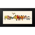 thumbnail image 2 of Russell, Wendy 24x13 Black Modern Framed Museum Art Print Titled - Bird Menagerie I, 2 of 5