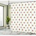thumbnail image 5 of Ambesonne Cartoon Shower Curtain, Pastel Colored Ladybugs, 69"Wx84"L, Multicolor, 5 of 5