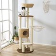 thumbnail image 5 of Marco de escalada para gatos de estilo japonés, postes de sisal resistentes al desgaste, nido para gatos con múltiples cestas, muebles multifuncionales para gatos, juguete para mascotas, 5 of 5