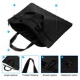 thumbnail image 3 of Uxcell 15.7x11.8" Document Bag, Oxford Waterproof 2 Compartment Handheld Zipper File Handbag Portfolio Briefcase, Black, 3 of 5
