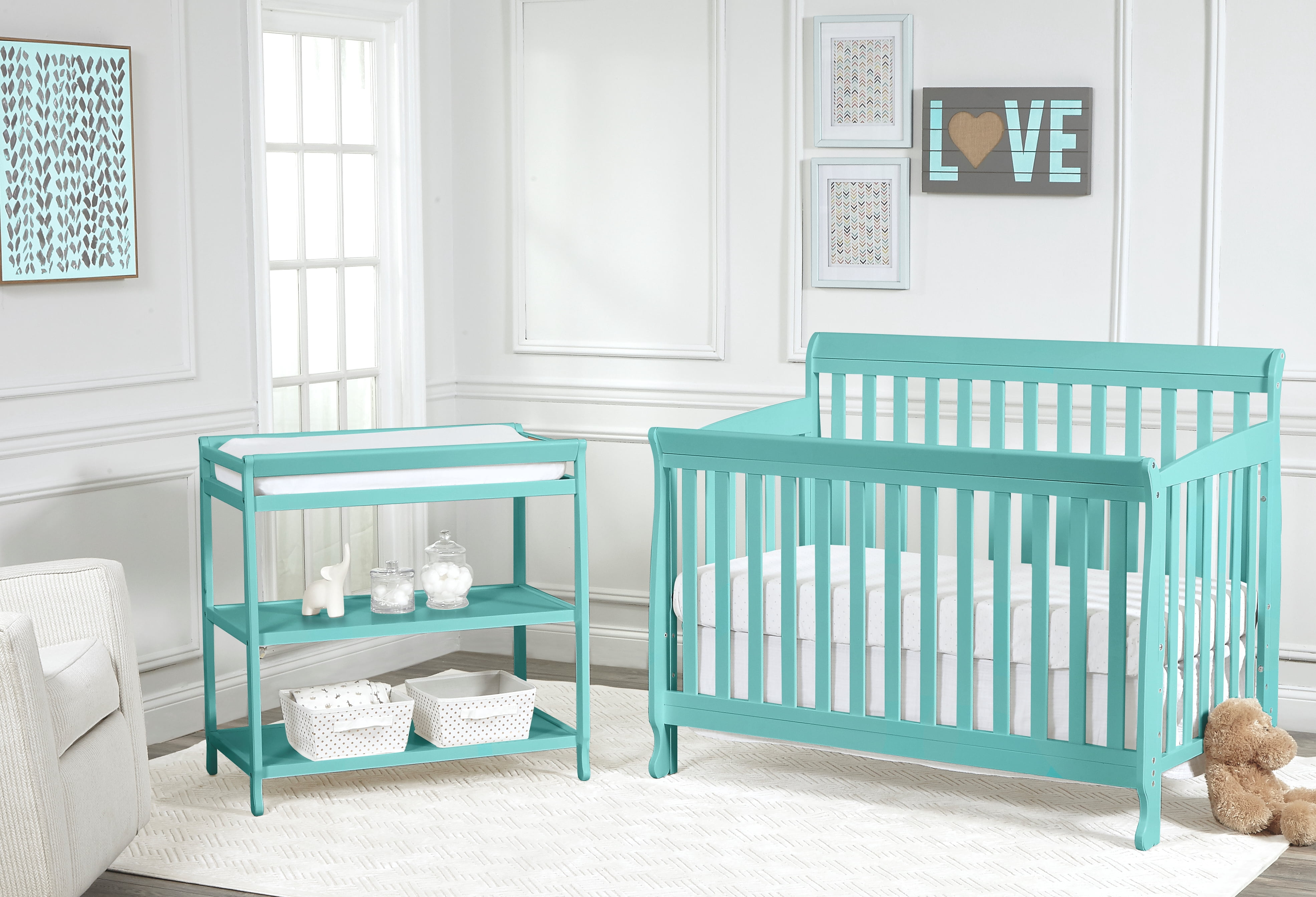 Suite Bebe Riley Changing Table, Turquoise Finish