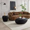thumbnail image 3 of Kevinplus Irregular Fiberglass Coffee Table set of 2, Side Table for Living Room, Apartment, Office,Black, 3 of 14