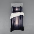 thumbnail image 2 of Ambesonne Forest Bedding Set 4 Pcs, Deep in Spooky Jungle, Queen, Dark Grey Purple, 2 of 3