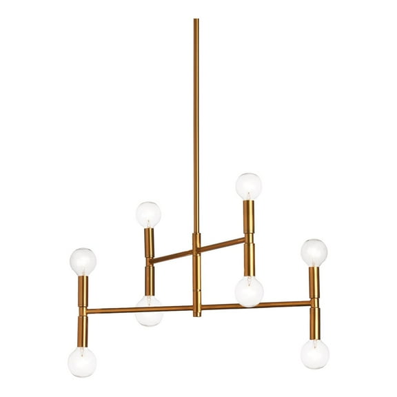 Dainolite 8 Light Incandescent Vintage Bronze Chandelier