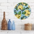 thumbnail image 3 of Lemon Mint Leaves 10 inch Wall Clocks Non Ticking Easy to Read Battery Decorative for Home Bathroom Kitchen Bedroom Living Room, 3 of 8
