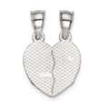thumbnail image 4 of Diamond2Deal 925 Sterling Silver Mini Best Friends Break Away Heart Pendant for Women, 4 of 6