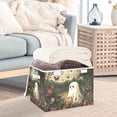 thumbnail image 3 of Yayeee Collapsible Cube Storage Bin with Lid Fabric Closet Decorative Basket with Handles, Ghost in Strawberry Fields, 3 of 7