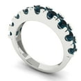 thumbnail image 2 of 1.53 ct Brilliant Round Cut Natural London Blue Topaz 14k White Gold Stackable Band SZ 9.5, 2 of 6