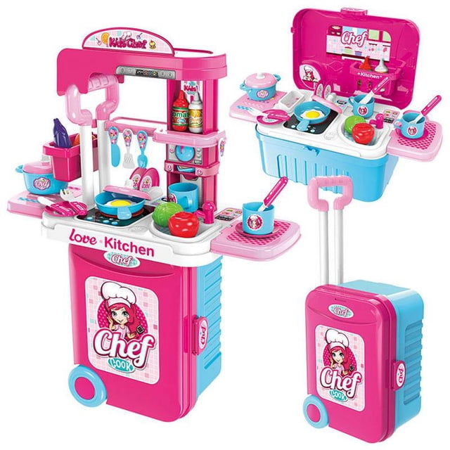 Juguetes de cocina Para niños y NiñAs, Maleta de almacenamiento de equipo médico de simulación de maquillaje, regalos, Juguetes Para NiñAs