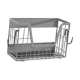thumbnail image 4 of Estante lateral plegable de metal multiusos para refrigerador, organizador móvil de verduras Gris, 4 of 9