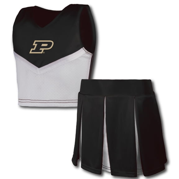 Girls Youth Garb Black Purdue Boilermakers Cheerleader Top & Skirt Set