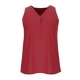 thumbnail image 3 of Women's Summer Sleeveless Chiffon Tunic Tank Tops Dressy Casual Blouse Loose V Neck Work Shirts, 3 of 4