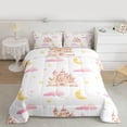 thumbnail image 2 of Homewish Pink Castle Bedding Comforter Set 2pcs for Teens Adults Female,Dreamy Princess Twin Comforter Sets Microfiber,Stars Print Breathable Bedding Set,Super Cozy Room Decor,Reversible, 2 of 8