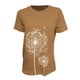 thumbnail image 4 of Minnieouse Camisas de cuello para mujer, camisetas transpirables de verano de estilo Simple de diente de león de manga corta, ropa Prendas para la parte del cuerpo Caqui METRO, 4 of 6