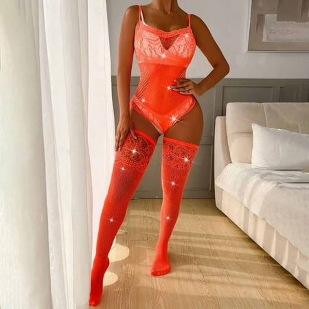 uublik Lingerie Set for Women Sexy Naughty Babydoll Plus Size Lace Sexy Naughty Bodysuit