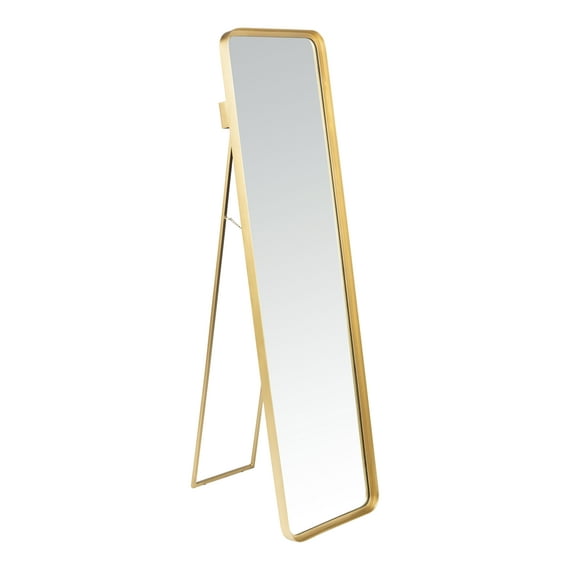 Safavieh Lerna Classic Rectangular Standing Mirror, Brushed Brass