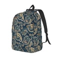 thumbnail image 2 of Daiia Indian Paisley 2 Vintage Canvas Backpack for Men and Women ,Hiking Backpack,Travel Laptop Bag for School,Large Capacity Backpack-Small, 2 of 8