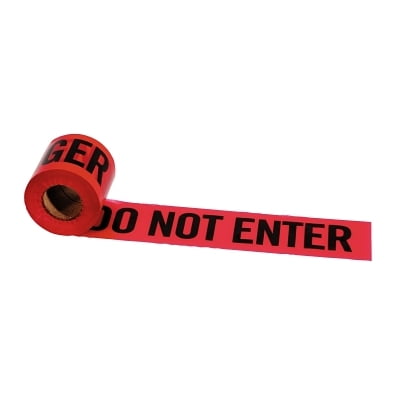 Barrier Tape, 3 In X 300 Ft, Danger Do Not Enter | Bundle of 5 Rolls