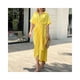 thumbnail image 4 of Vestido de manga corta de cintura alta con solapa de Color liso Unbranded Women Clothing, 4 of 10