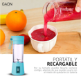 thumbnail image 5 of Procesadora Portatil Mini Vaso Licuadora Shaker Recargable Azul Gaon GN-6001, 5 of 5