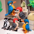 thumbnail image 4 of 9.85in Woodpecker Stuffed Animal Plush Toy , Toy Pillow for Christmas, Birthday Gift，Sofa Bed Home Decoration，Black and White, 4 of 5