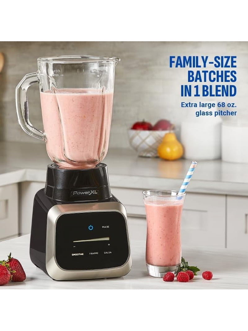 PowerXL Smart Pro Blender, 1800 Watts, 68 oz. Glass Pitcher, Smart