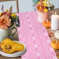 thumbnail image 4 of Fall Pink Table Runner, Autumn Thanksgiving Kitchen Dining Table Decoration for Home Party Decor 13x60 Inches, 4 of 9
