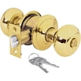 thumbnail image 1 of CERRADURA POMO OVAL BAÑO LATON BRILLANTE HERMEX 43456 Hermex CEPO-12B, 1 of 2