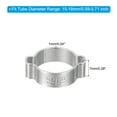 thumbnail image 2 of Uxcell Double Ear Hose Clamps, 304 Stainless Steel O Clips Crimp Rings for Fuel Petrol Pipe Tube Fitting Connections 15-18 mm, 2 of 7