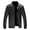 Black, variant on WREESH Fashion Winter Jacket Men Vintage Long Sleeve Winter Fleece Coat Baseball Collar Zipper Leather Casual Tops Black