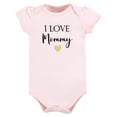 thumbnail image 3 of Hudson Baby Infant Girl Cotton Bodysuit, Pant and Shoe Set, Girl Mommy, 6-9 Months, 3 of 5