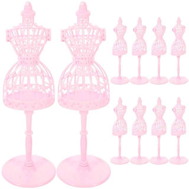 10pcs ropa de muñeca maniquí de vestido de muñeca forma de pantalla de vestidos de muñeca stands modelo de vestidos de muñeca
