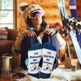 thumbnail image 6 of Funny Skiing Socks for Men Women Teen Boys - I’d Rather Be Skiing Novelty Cool Crazy Outdoor Socks -Easter Fathers Valentines Birthday Fun Gifts for Sports Lovers Christmas Stocking Stuffers, 6 of 7