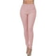 thumbnail image 2 of Pantalones YUEHAO para mujer, vaqueros ajustados elásticos de cintura alta y tiro alto (rosa), 2 of 3
