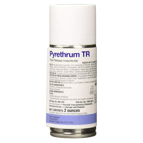 Pyrethrum TR Insecticide - Controls Aphids, Gnats, Mites & Whiteflies - 2 oz Can by BASF