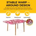 thumbnail image 4 of Valentine's Day Table Cloths for 3 Foot Rectangle Tables, Pink Romantic Love Checkered Buffalo Patio Waterproof Elastic Fitted Tablecloths, Washable Rectangular Table Cover for Camping, 4 of 8
