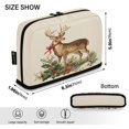thumbnail image 3 of Standing Pencil Case with Base Large Capacity Stationery Pouch Pen Bag with Zipper for Women Men Christmas Deer with Greenery, 3 of 7