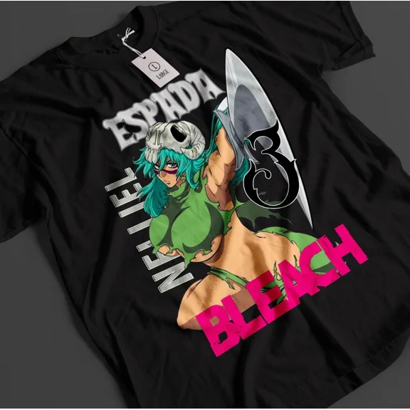 VINTAGE Bleach Anime Shirt Nelliel Tshirt Ichigo Bankai T-Shirt Aizen Zaraki Unisex Tee