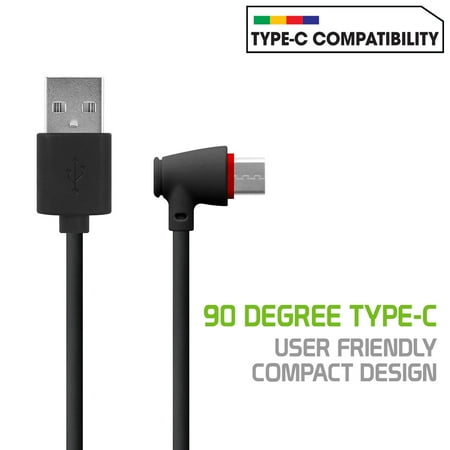 Cellet 90 Degree Type C Data Cable Connection for Samsung Galaxy S8 Edge  Samsung Galaxy 8 Edge  Galaxy J7  LG G6  and other android devices - Black price history on PriceWatchPro