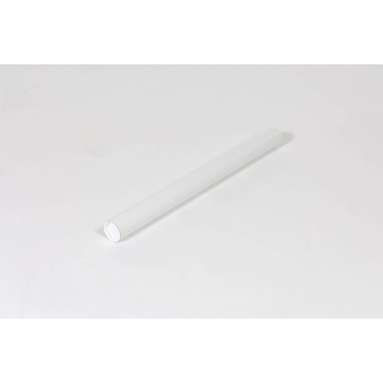 2 1/2 x 48 White Mailing Tubes with Caps Case/34
