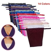 UN BRAND 14 Colors Women's Lace Clip-on Mock Camisole Bra Insert Overlay Modesty Panel US