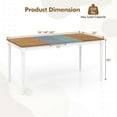thumbnail image 3 of Gymax Extendable Dining Table Folding Kitchen Table for 4-8 People w/ Rubber Wood Legs, 3 of 10