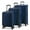 Navy, variant on U.S. Traveler Aviron Bay Expandable Softside Luggage Set with Spinner Wheels, Black, 3 Piece (22/26/30)